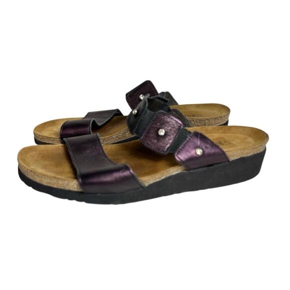 Naot Ashley Metallic Plum Sandals - Picture 3 of 6